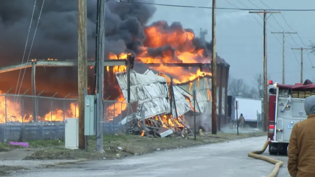 Evansville warehouse fire