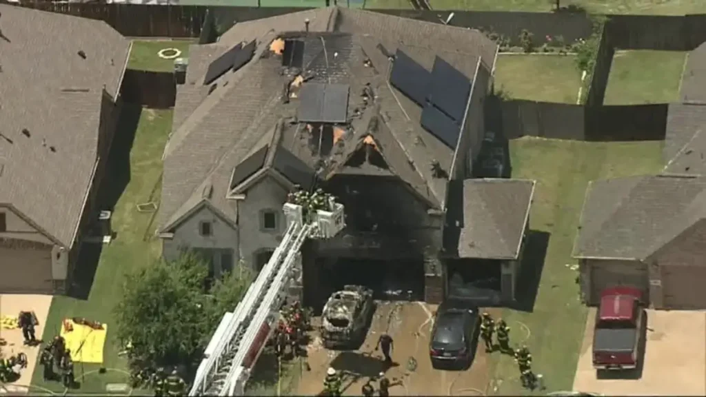Texas Home Damaged in Fire