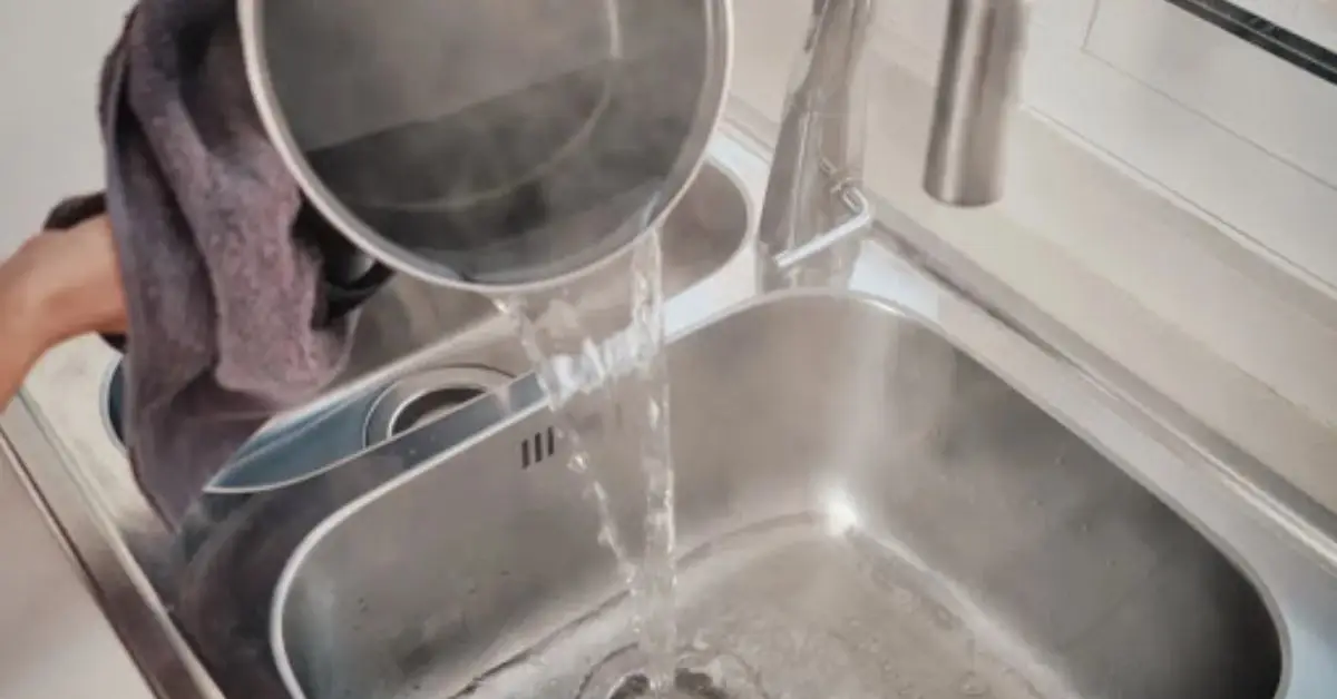 Boiling water drain mistake