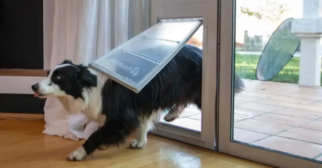 Dog door burglar prevention