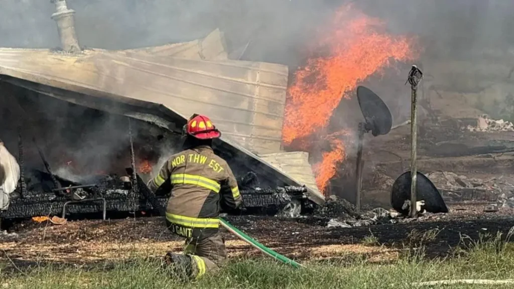 Otisfield Mobile Home Fire
