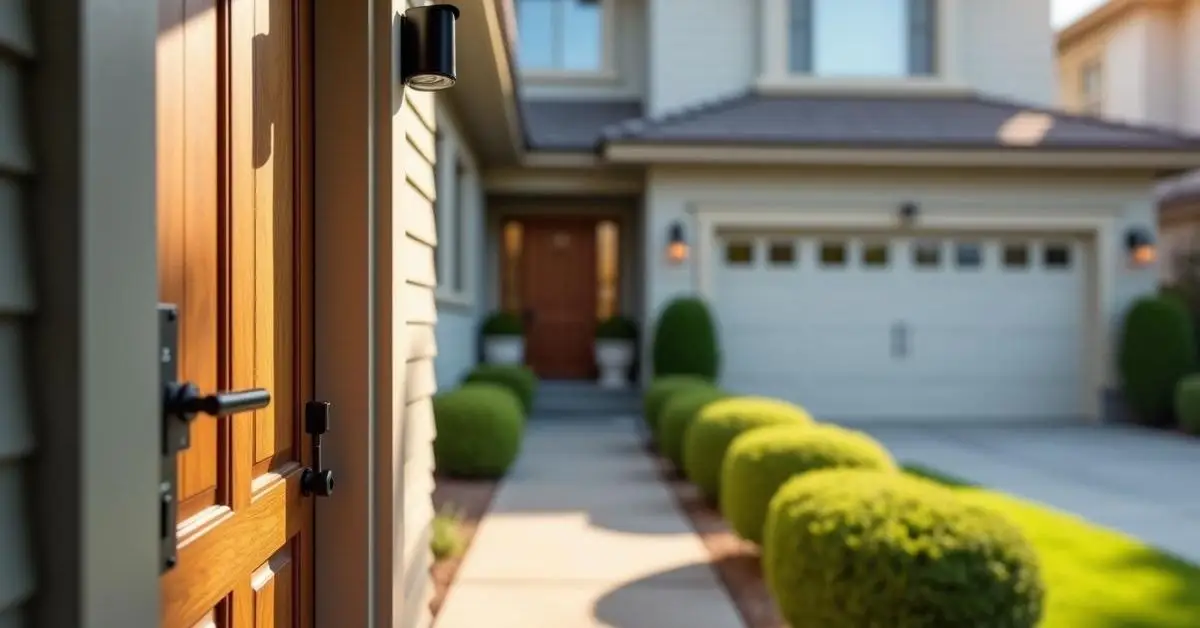 Protect back door from burglars