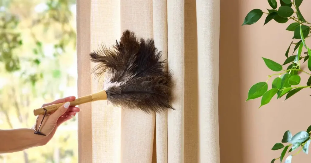remove dust from curtains without taking down