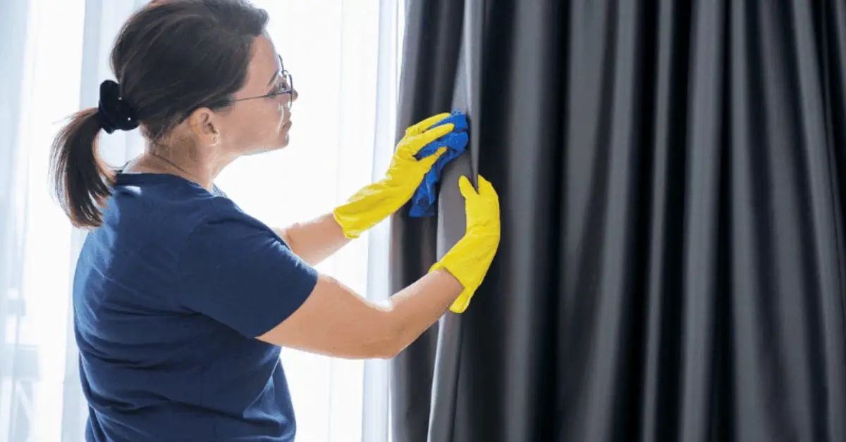 remove dust from curtains without taking down