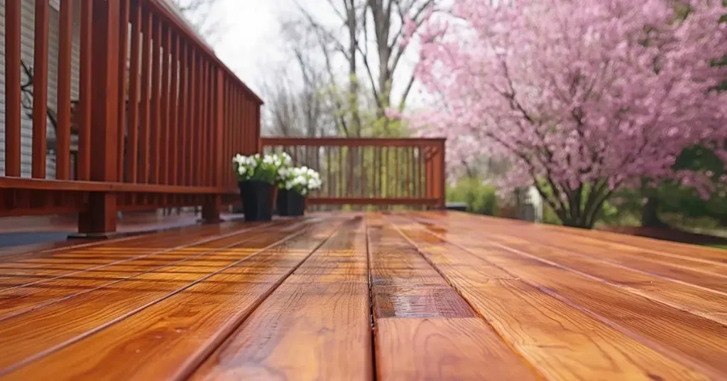 Best time to stain a deck