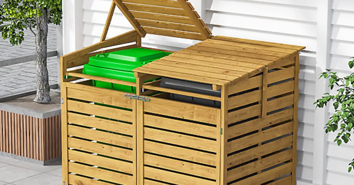 DIY outdoor trash can covers