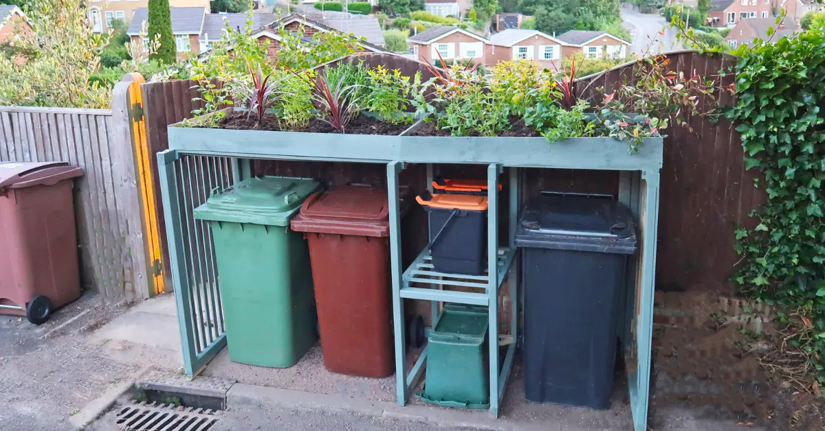 DIY outdoor trash can covers