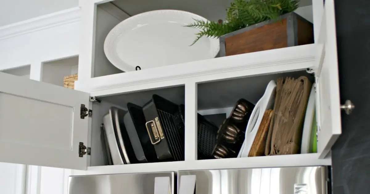 How to use the space above your refrigerator efficiently