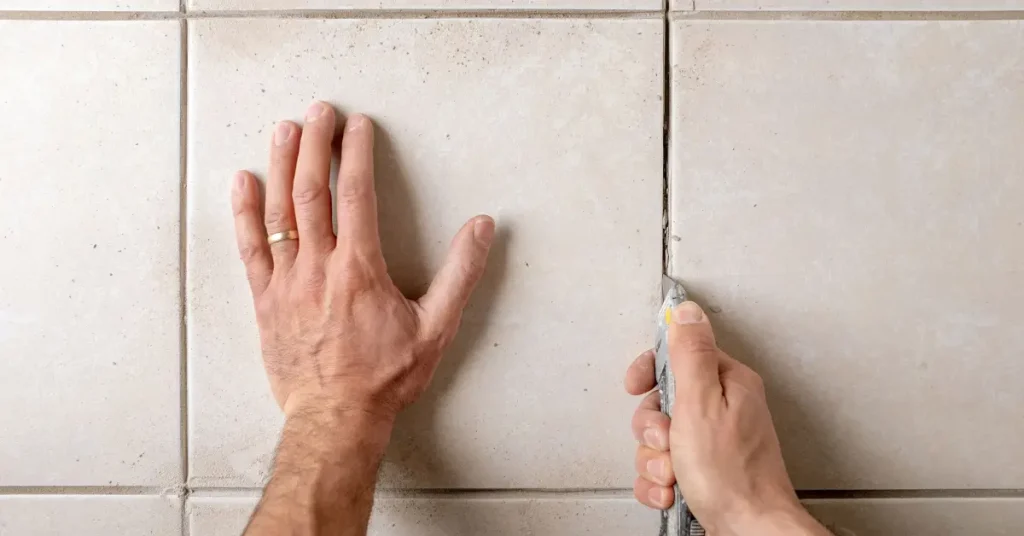 how to remove tile grout safely