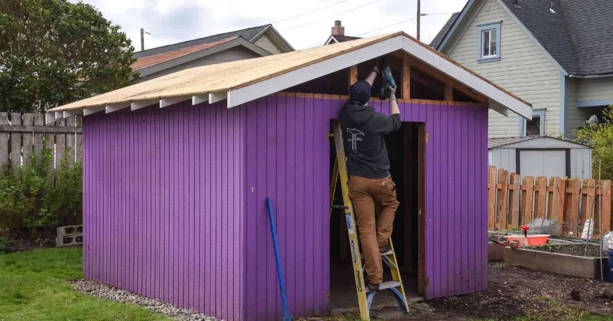 how to take down a shed safely