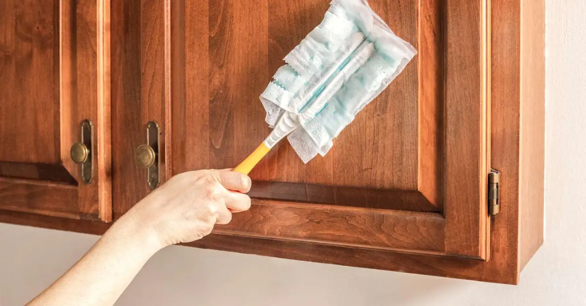 best way to clean wood kitchen cabinets