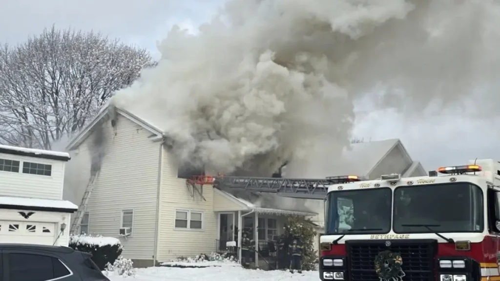 Hicksville home fire