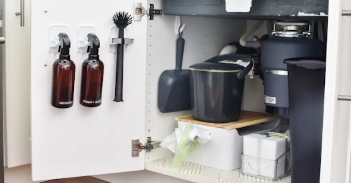 never store under kitchen sink