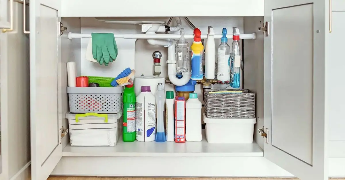 never store under kitchen sink