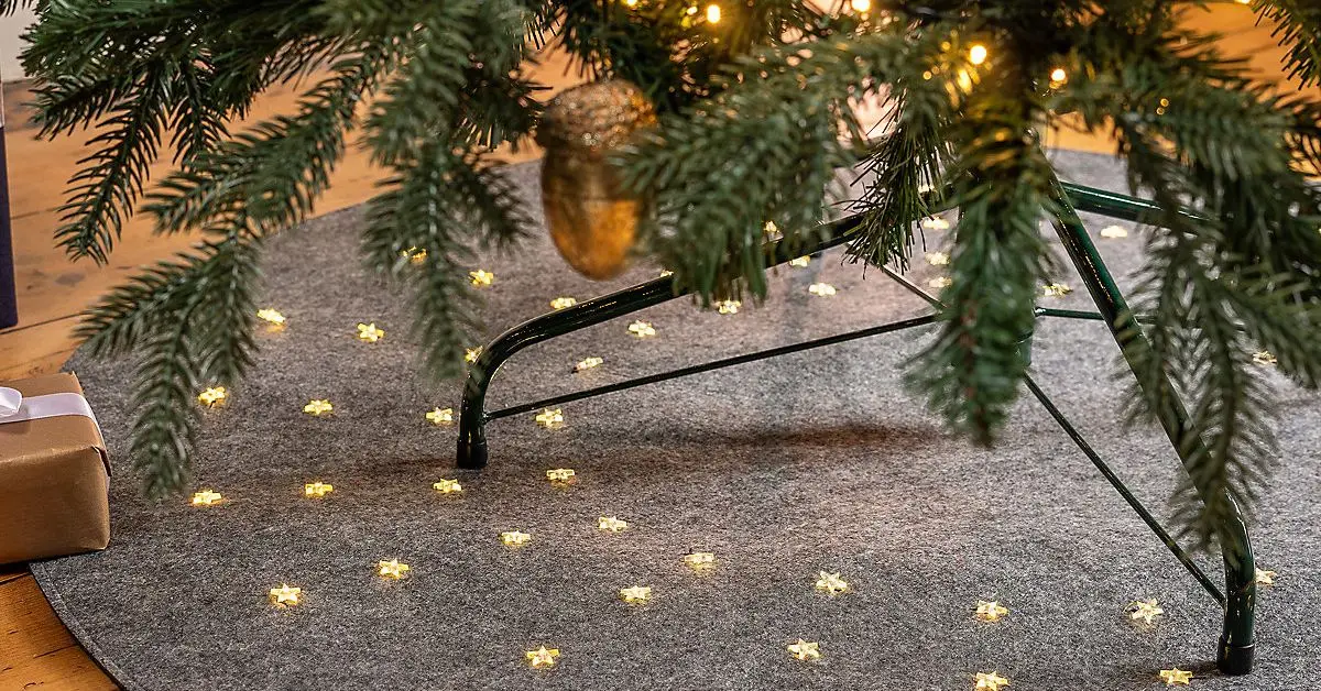 prevent Christmas tree needles on floor