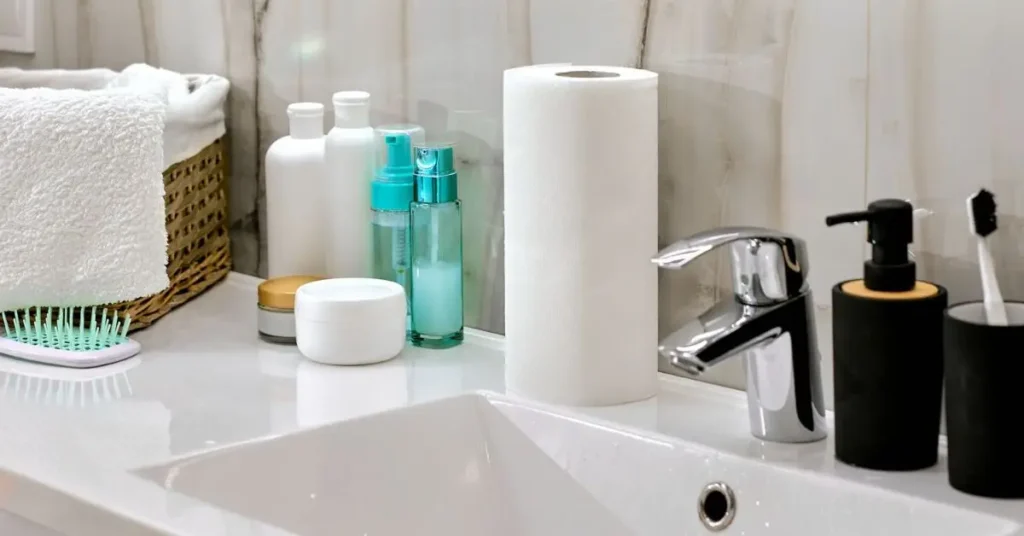 take photo of bathroom before leaving