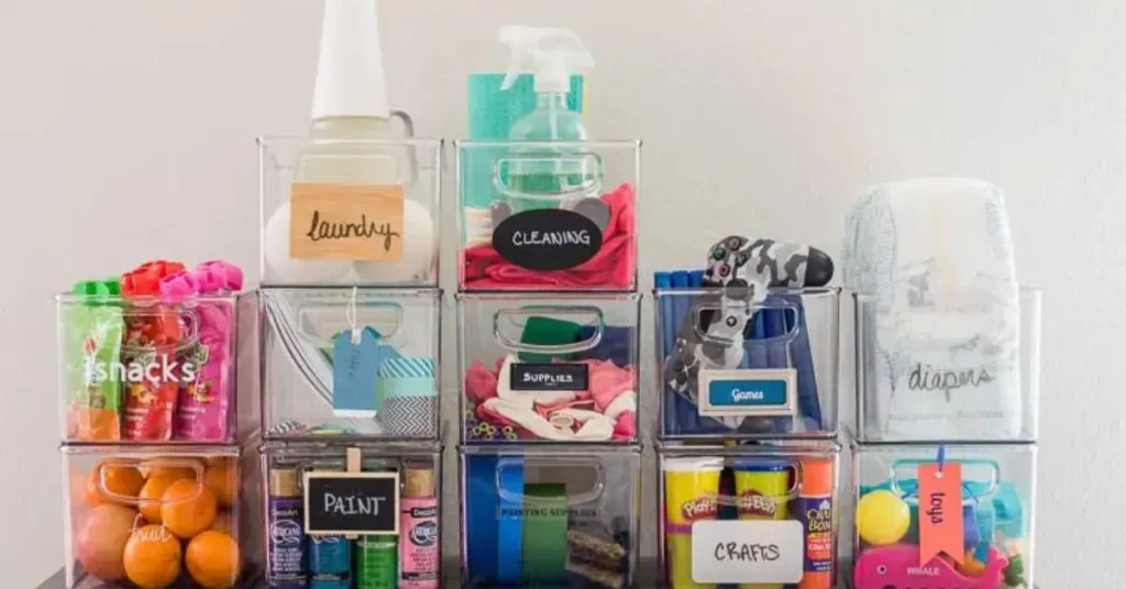 what to store in clear bins