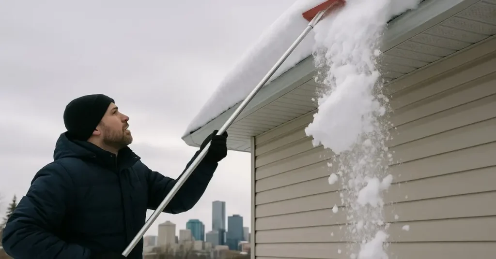 How to Properly Use a Roof Rake to Remove Thick Snow