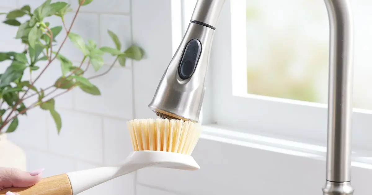 how to clean a faucet head