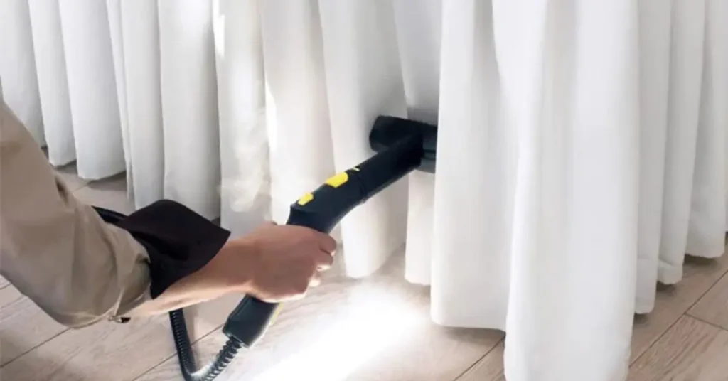 how to dust curtains