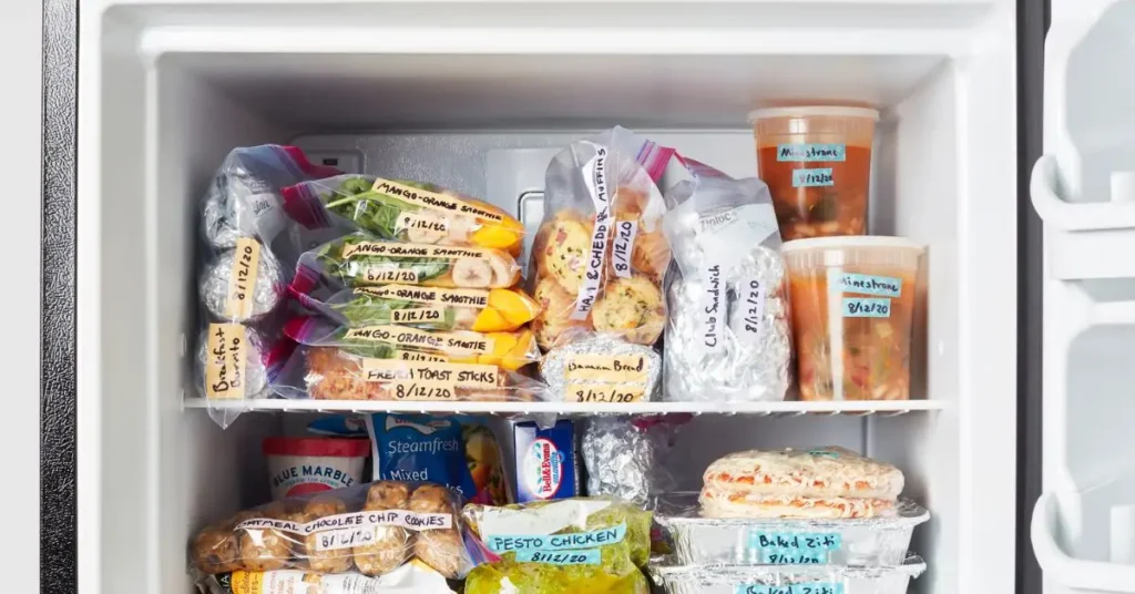 how to organize a freezer