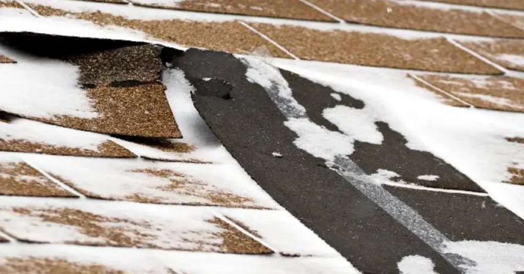 storm damaged roof flashing winter threat