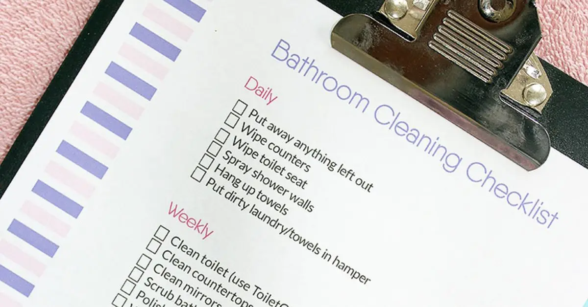 Bathroom Cleaning Checklist