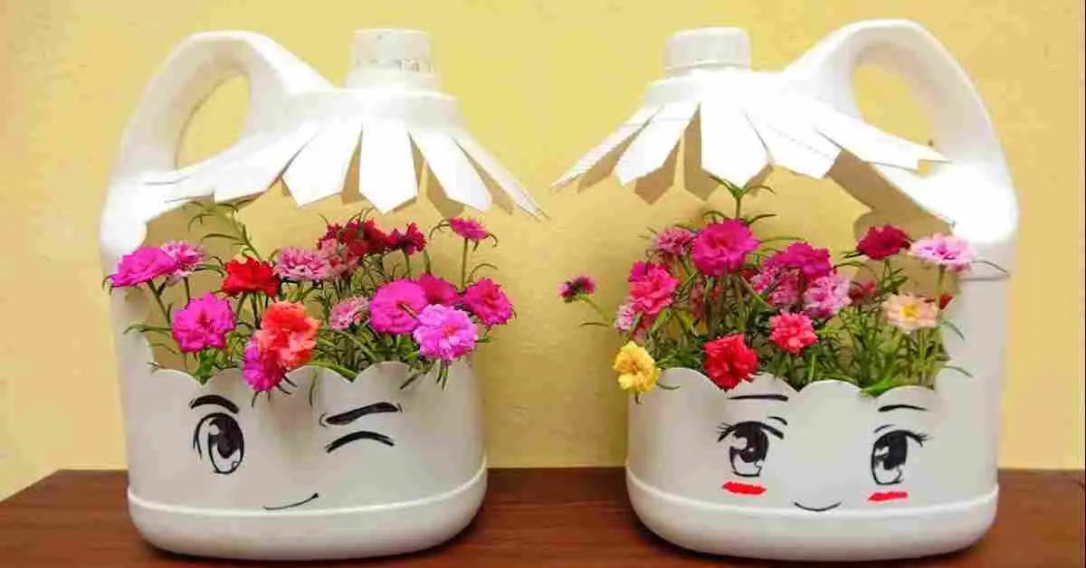 Reuse Plastic Planters at Home