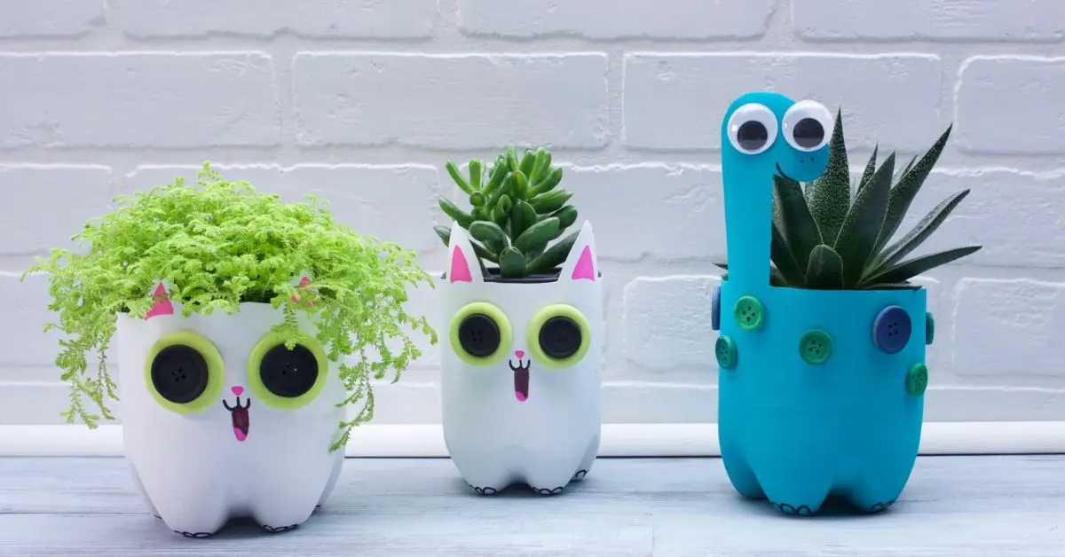 Reuse Plastic Planters at Home