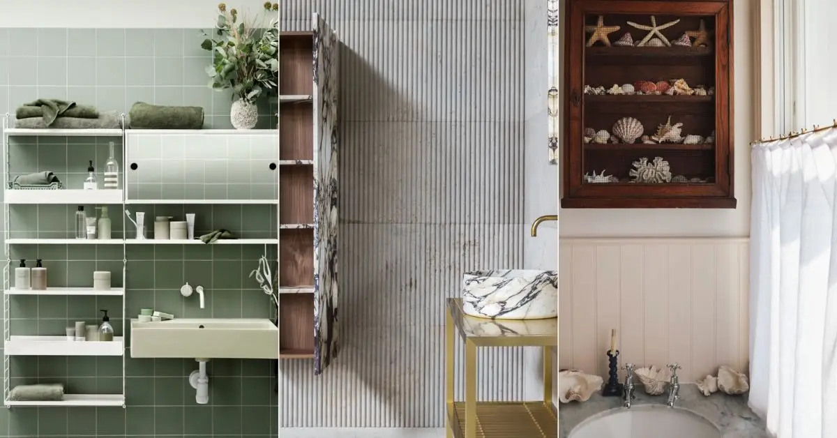 add bathroom storage with pedestal sink