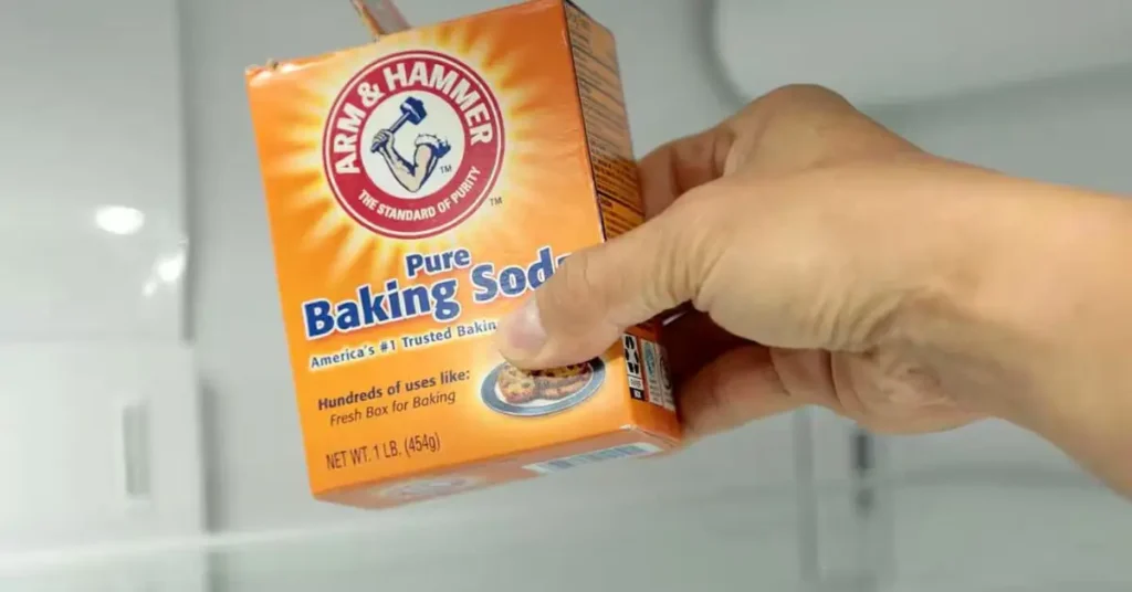 baking soda fridge cleaning method