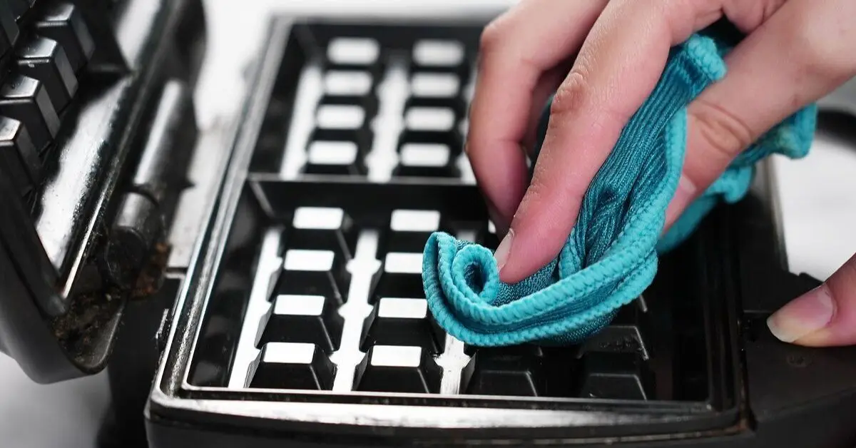 how to clean a waffle maker with household items