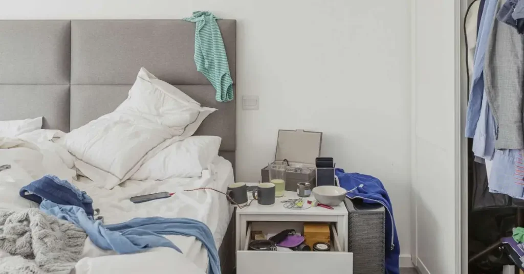 things organizers notice in messy bedroom