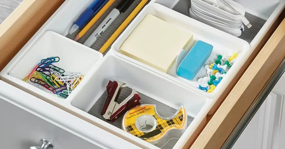 clean junk drawer and keep organized
