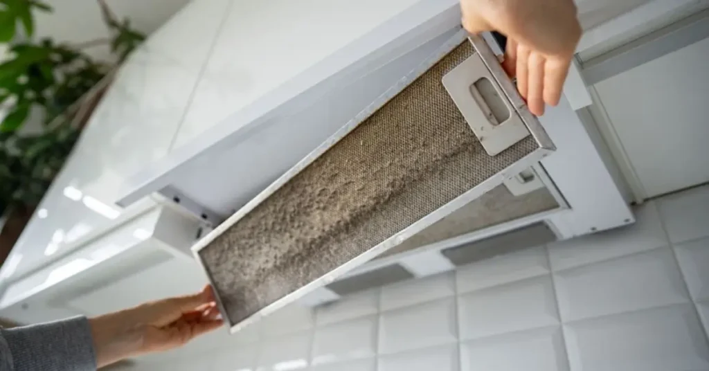 how to clean range hood filter with vinegar