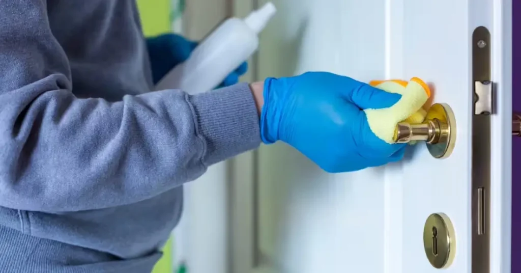surfaces to clean after someone in your home had the flu