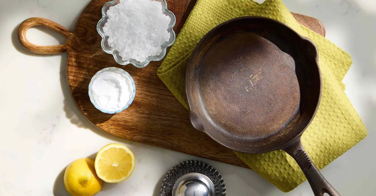 use salt to clean cast iron