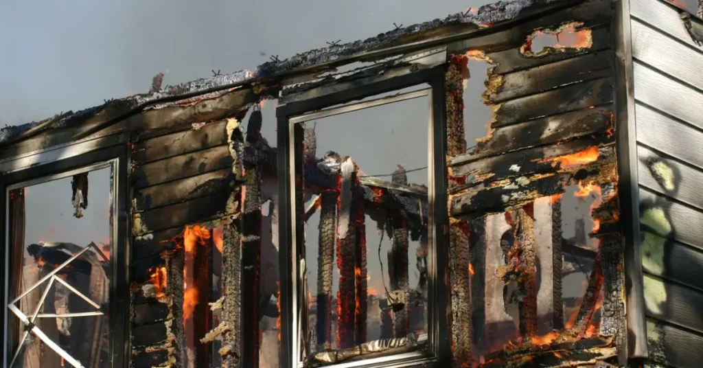 Fire at Groton Mobile Home Park
