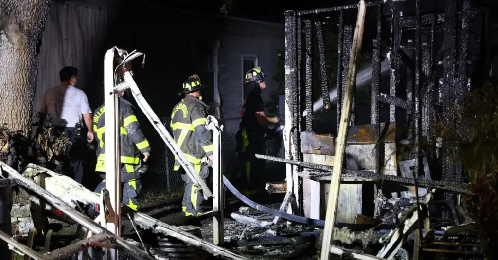 Fire in Tampa Mobile Home