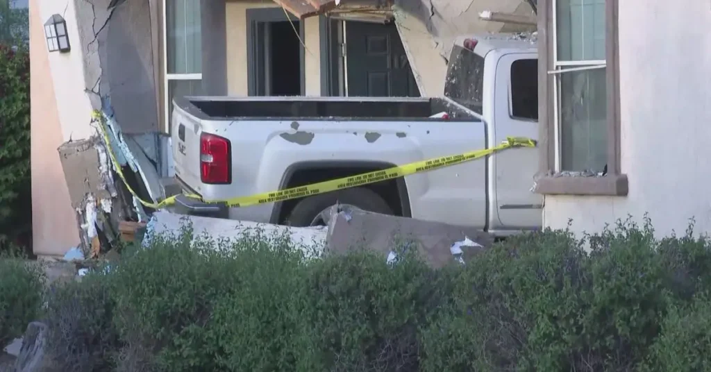 Vehicles Crash Into Phoenix Homes
