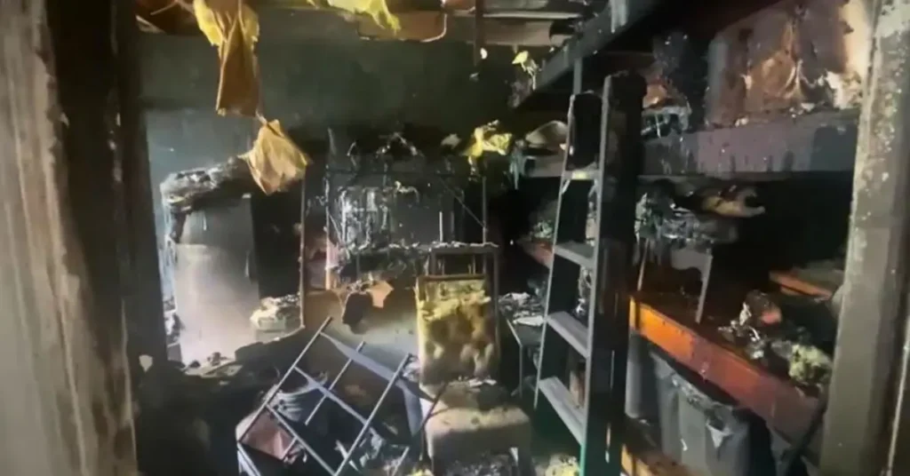 girl runs into burning house Georgia