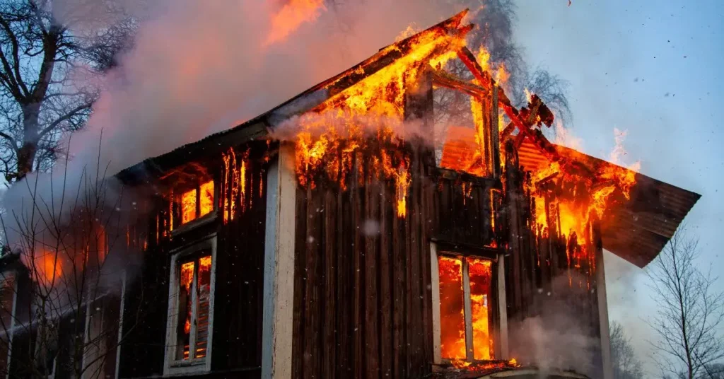 girl runs into burning house Georgia