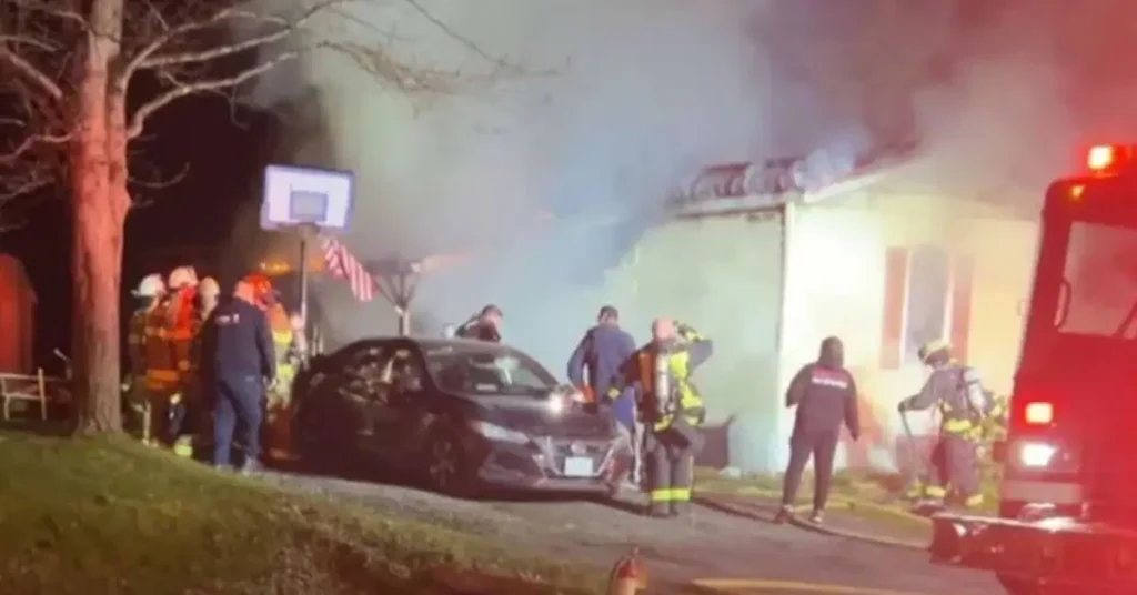 mobile home fire Tompkins County