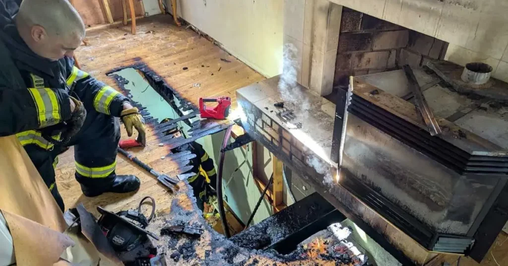 Burlington Home Catches Fire
