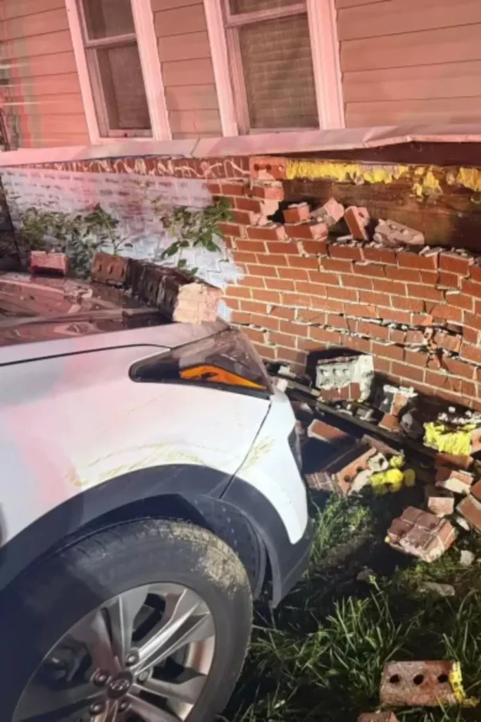 SUV Smashed Into a Maryland Brick Home