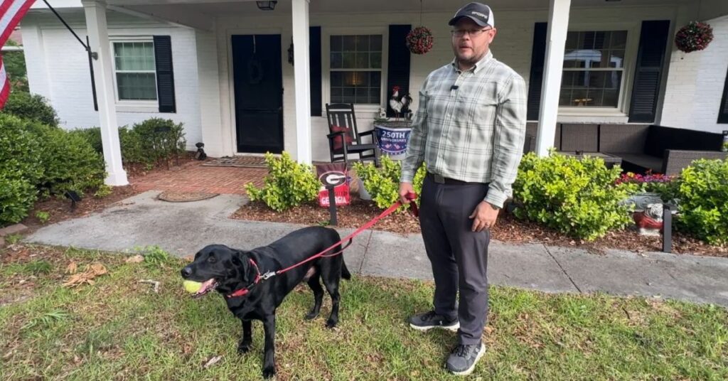 Thomson Black Lab Chases Alleged Burglar
