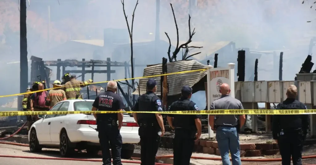 Trailer Home Caught Fire in Cedar City