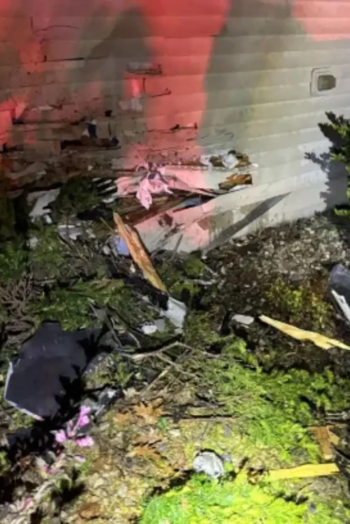 crash into Portage house