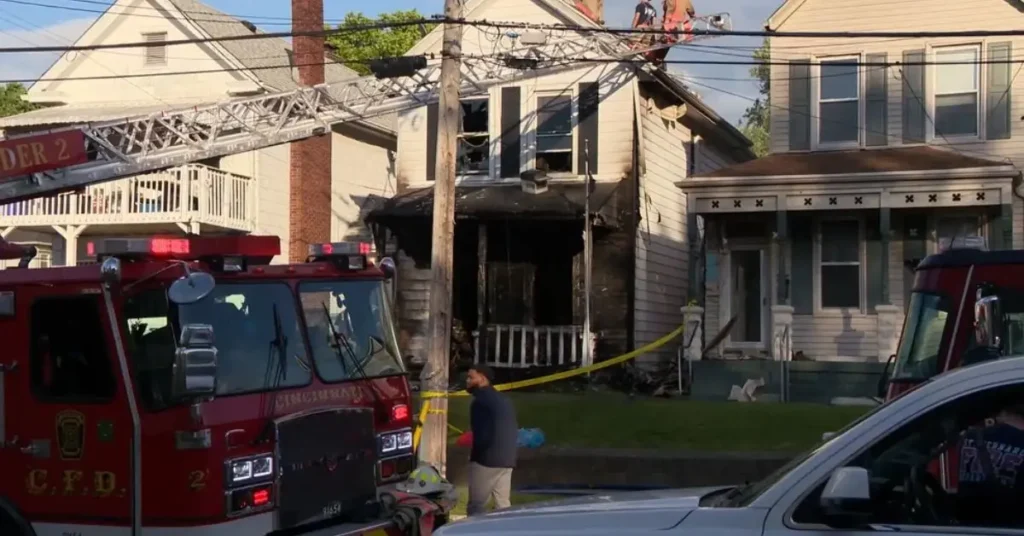 house fire in Elmwood Place