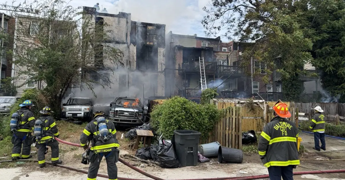 Burning Rowhome in Baltimore